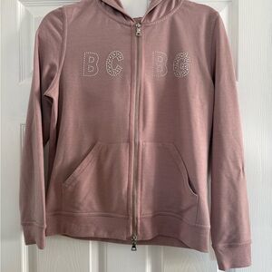 BCBGMaxAzria Mauve Studded Zip-Up Jacket